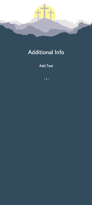 Easter rackcard He is risen blue Back thumbnail image