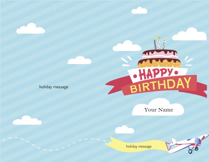 Happy birthday plane