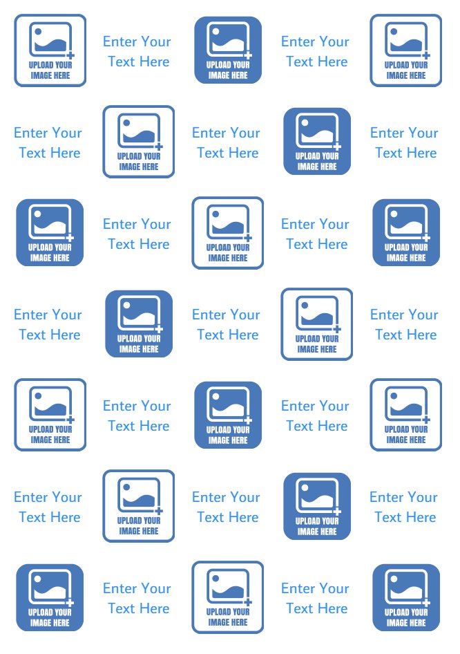 Step and Repeat Text Plus Image Pattern