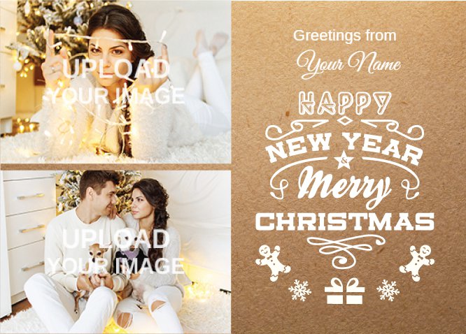 Happy New Year and Merry Christmas Gold