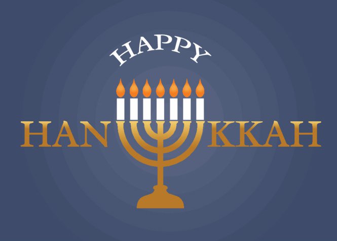 Happy Hanukkah Menorah