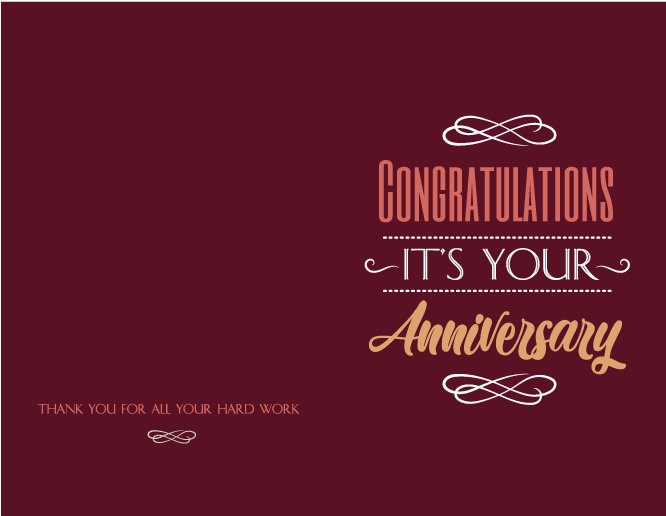 It's your red anniversary card