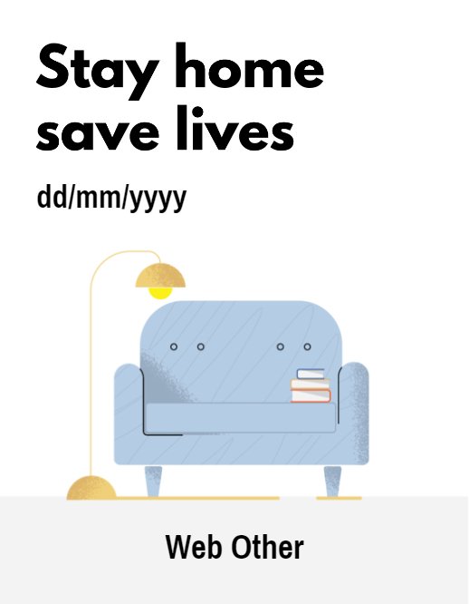 Stay Home Save Lives Postcard 4.25x5.5