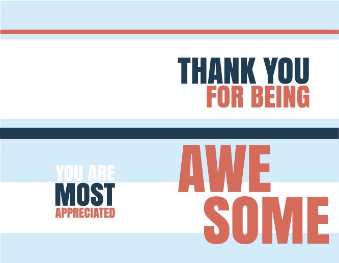 You are awesome blue stripes