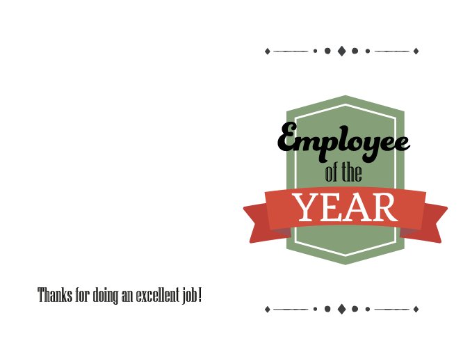 Employee of the year green emblem medium