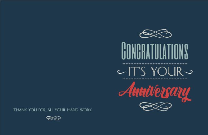It's your blue anniversary small card