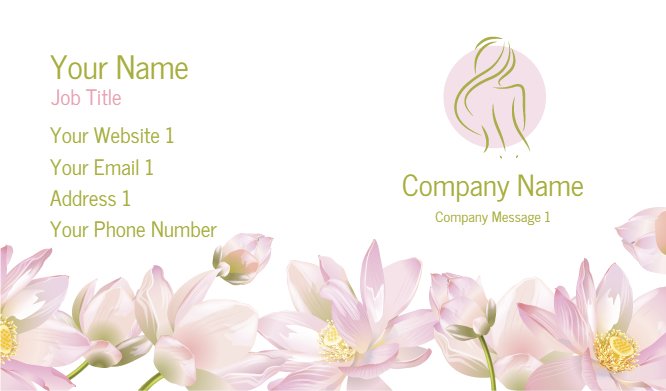 Spa lady in pink flowers