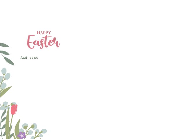 Easter flower greetings Back thumbnail image