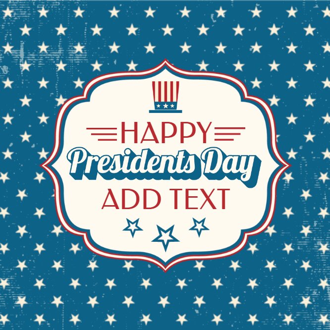 Presidents Day round sticker 1"