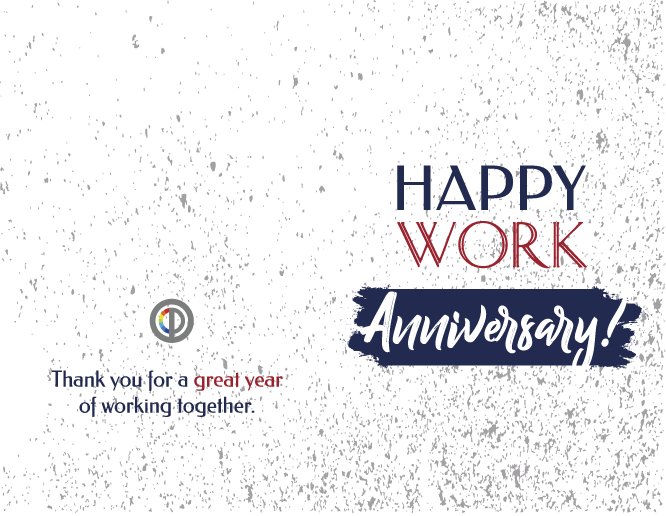 Happy work Anniversary blue