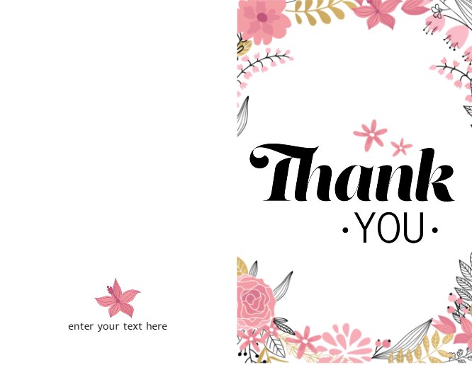 Pink Happy Valentine Day Thank you Greeting card