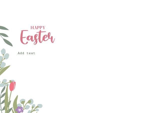 Easter flower greetings Back thumbnail image