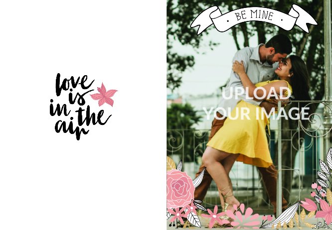 Pink Happy Valentine Day Greeting card