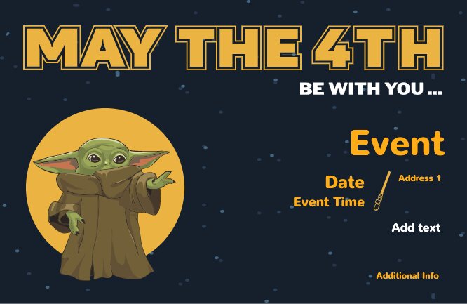 May the 4th be with you flyer