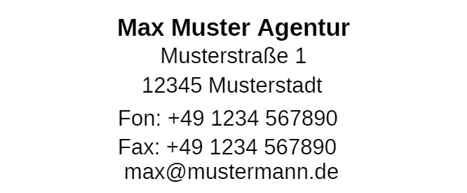 EU Address Stamp ONP-9015 68x28mm