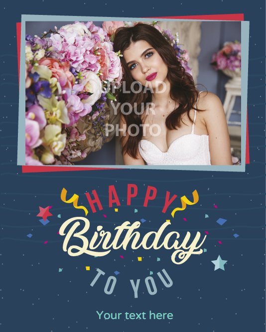 Dark-blue color super birthday