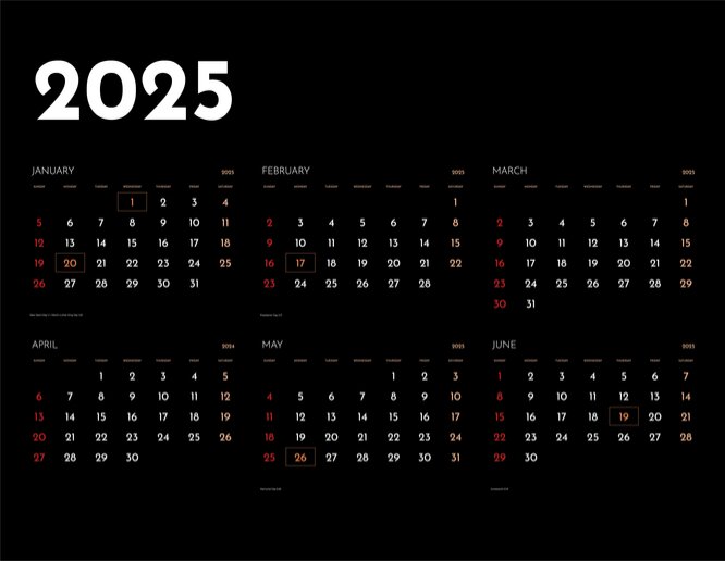 2025 calendar with holidays