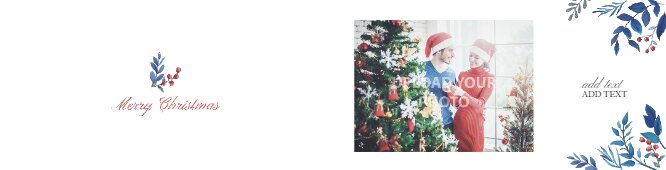 JOY Holiday Greeting card long landscape