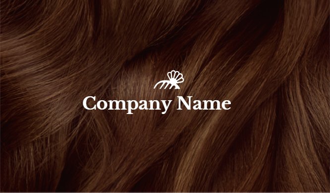 Brunette long hair card Back thumbnail image