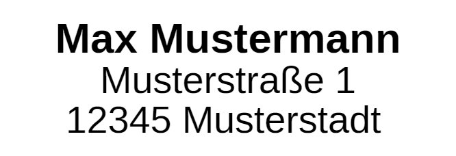 EU Address Stamp ONP-9011 38x13mm