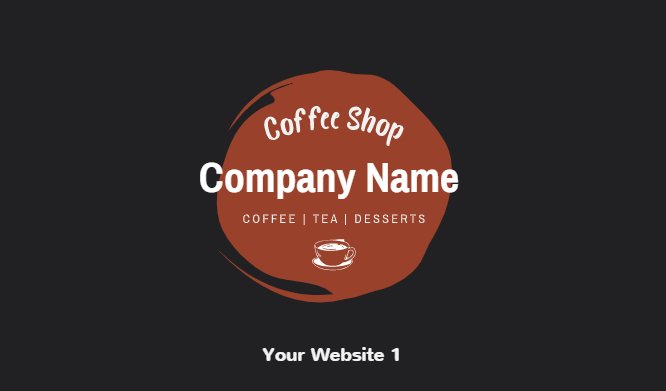 Coffee Shop orange business card Back thumbnail image