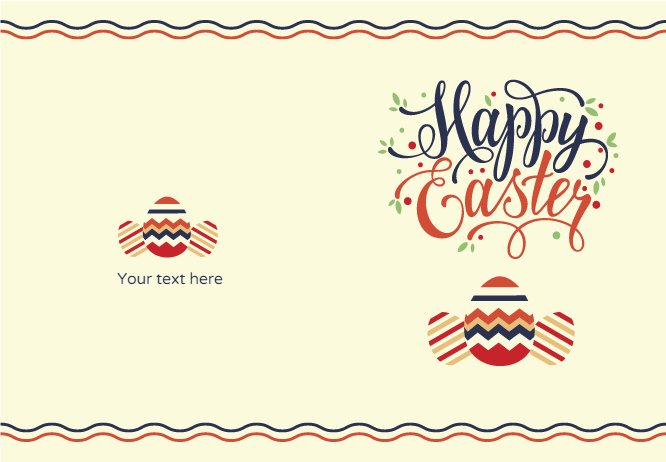 Easter Geometric Eggs on beige