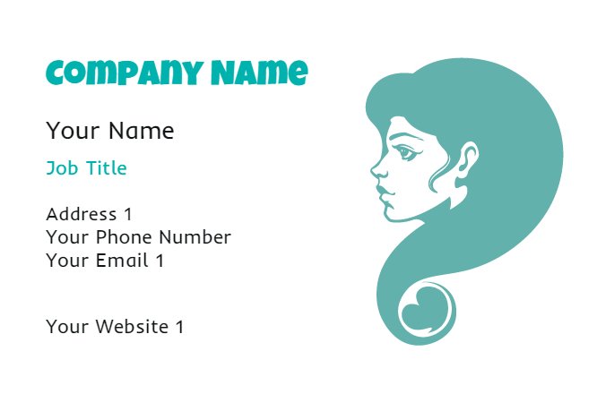 Turquoise hairdo with heart