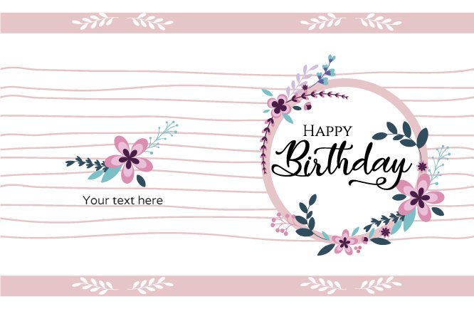 White happy birthday flowers