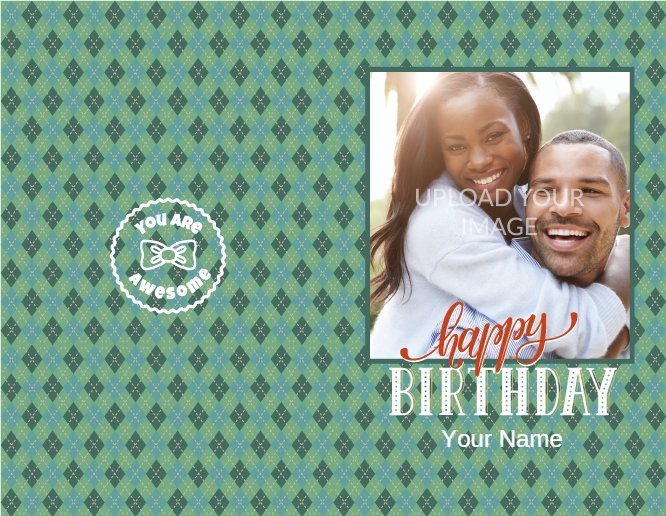 Green birthday rhombus