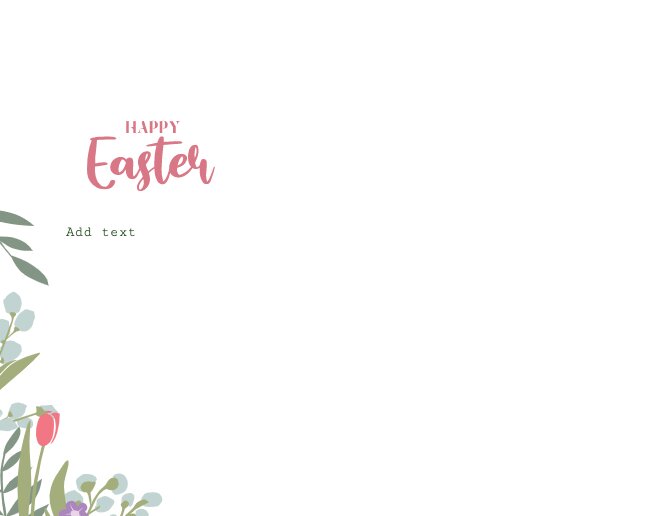 Easter flower greetings Back thumbnail image