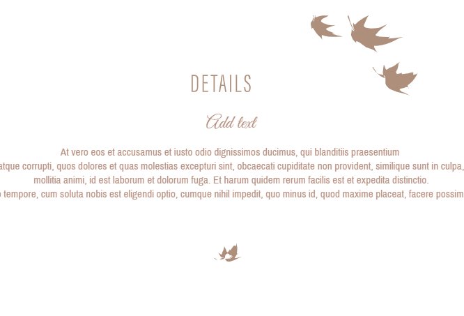 Autumn white minimalistic wedding invitation Back thumbnail image