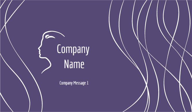 Purple hair salon business card