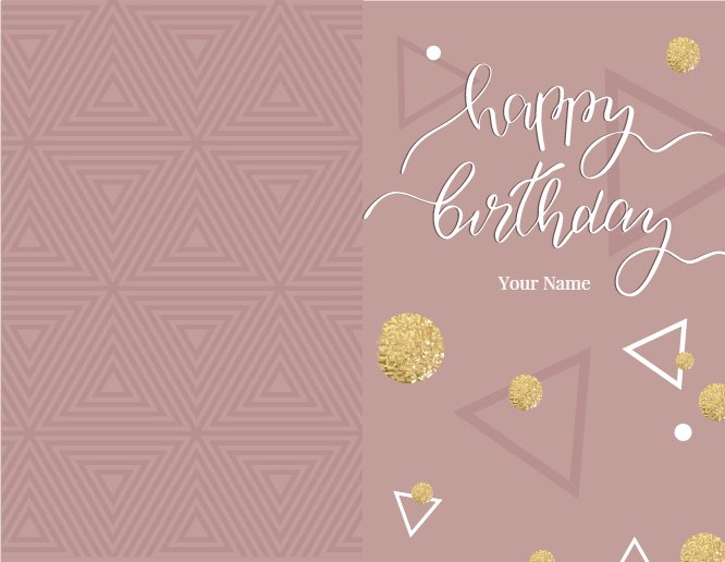 Pink birthday triangles