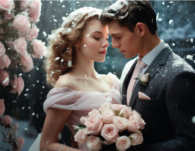 2025 calendar wedding Back thumbnail image