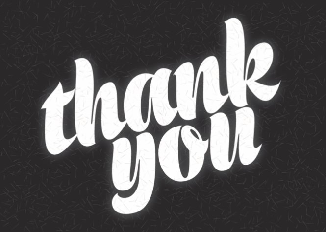 Black and White Thank You