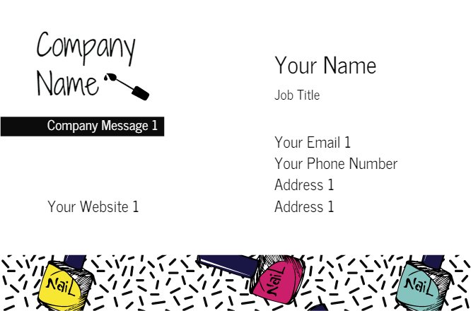 Nail colorful bottles on white