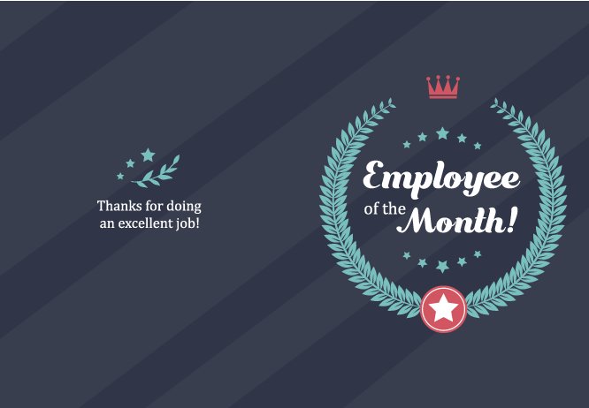 Employee of the month big blue