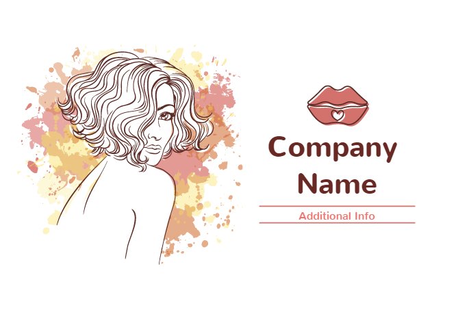 Orange watercolor girl