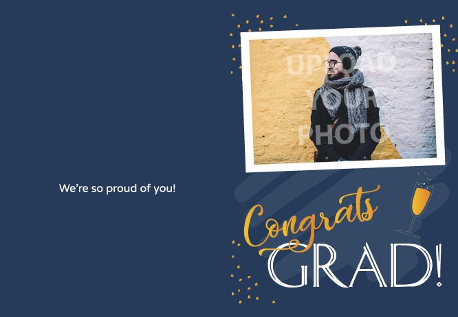 Grad glass with champagne