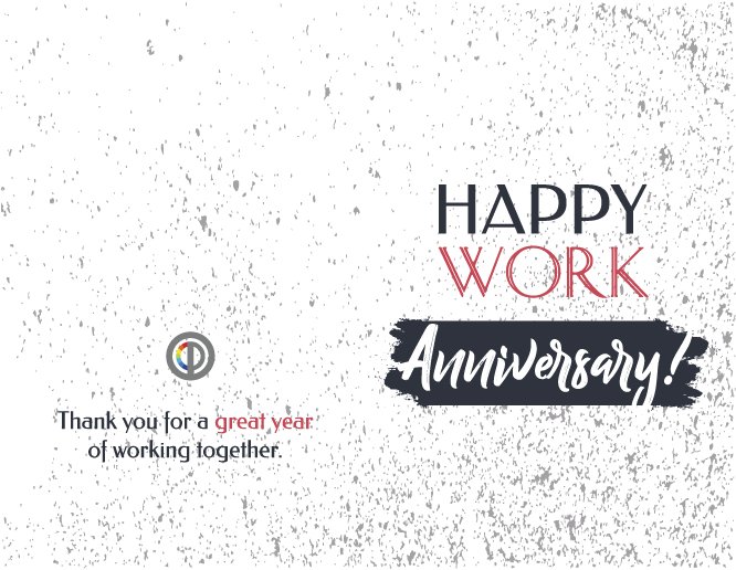 Happy work Anniversary grey