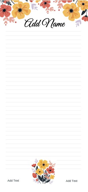 flowers notepad