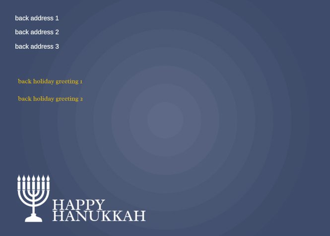 Happy Hanukkah Menorah Back thumbnail image
