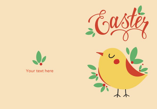 Easter spring yellow bird