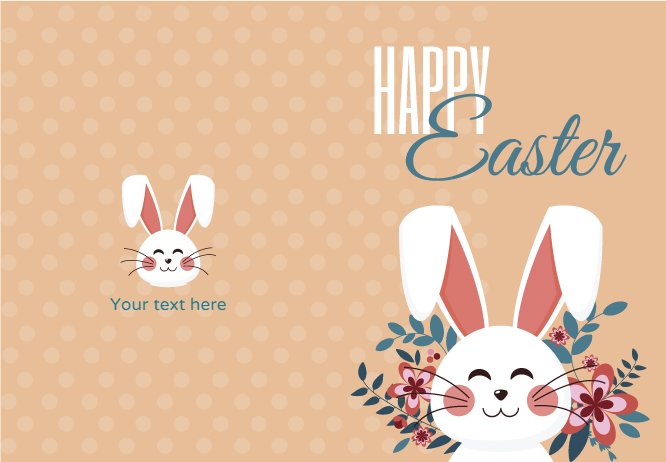 Spring Easter bunny beige