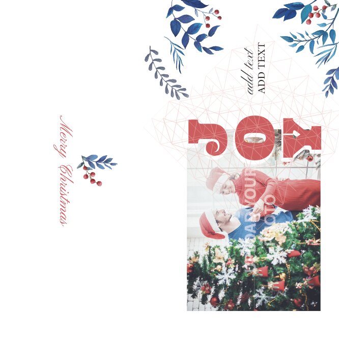 JOY Holiday Greeting card long