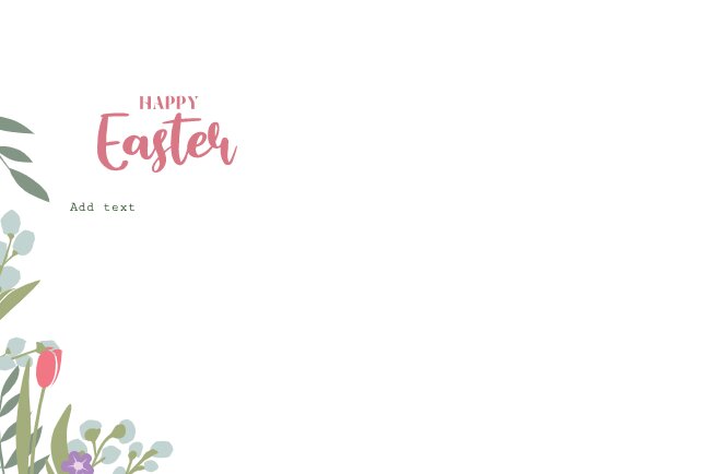 Easter flower greetings Back thumbnail image
