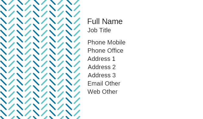 business card templates personal personal information card template