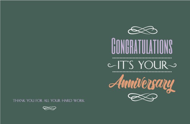 It's your green anniversary small card
