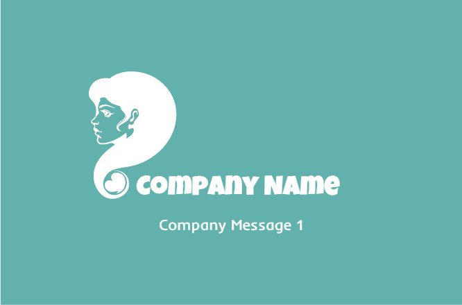 Turquoise hairdo with heart Back thumbnail image