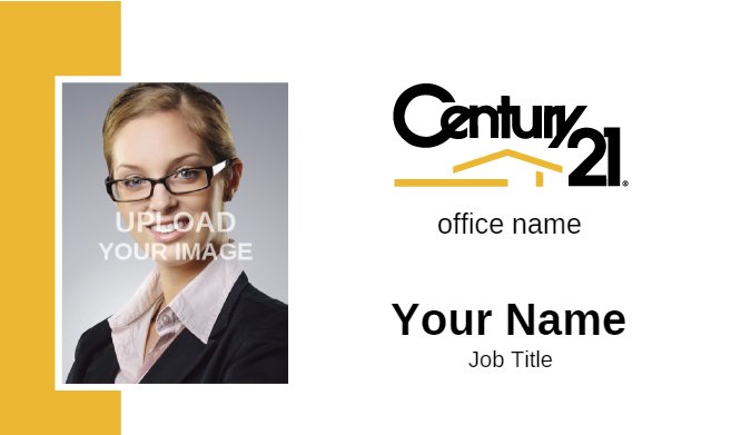 Century 21 Lady-consultant on yellow Back thumbnail image